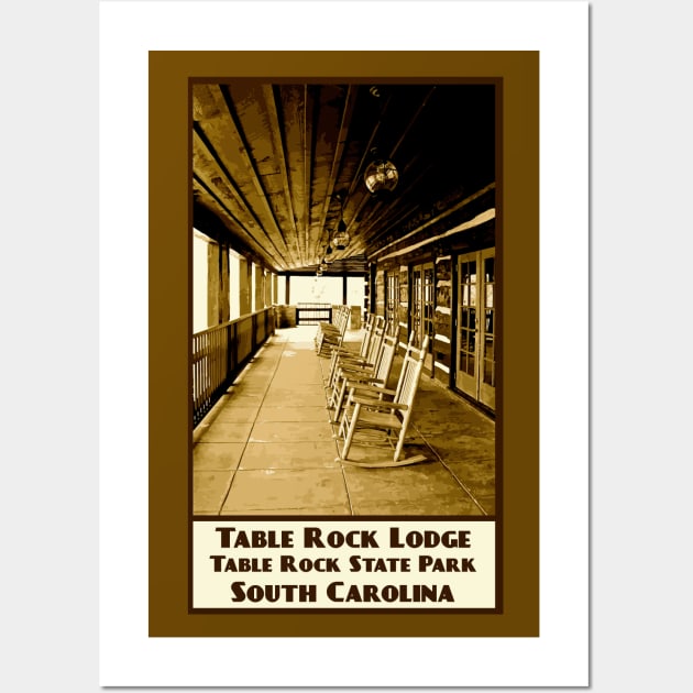 Vintage Travel Table Rock Lodge Wall Art by candhdesigns